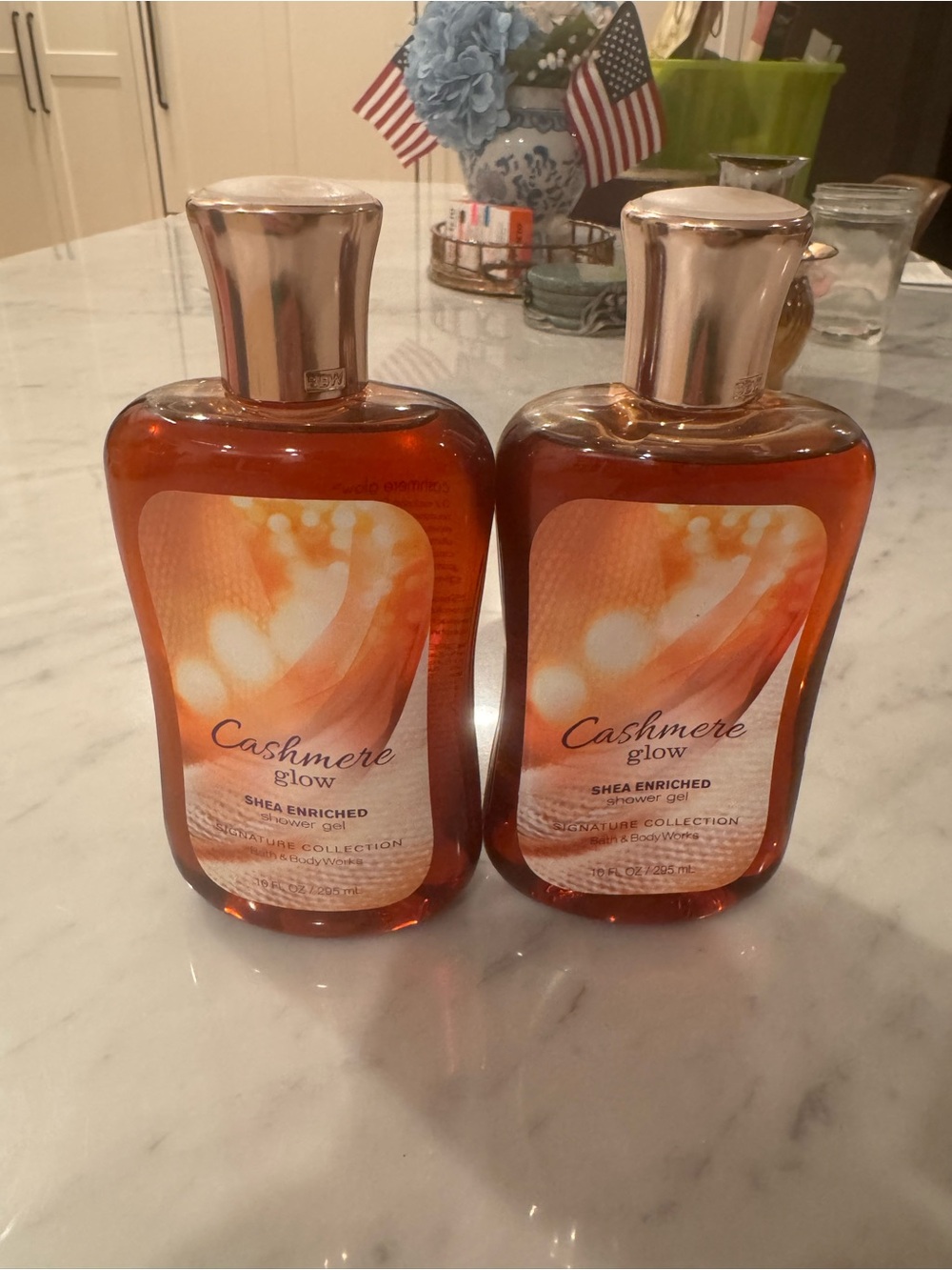 Lot Of 2 Bath & Body Works CASHMERE GLOW shower gel 10oz New Discontinued scent